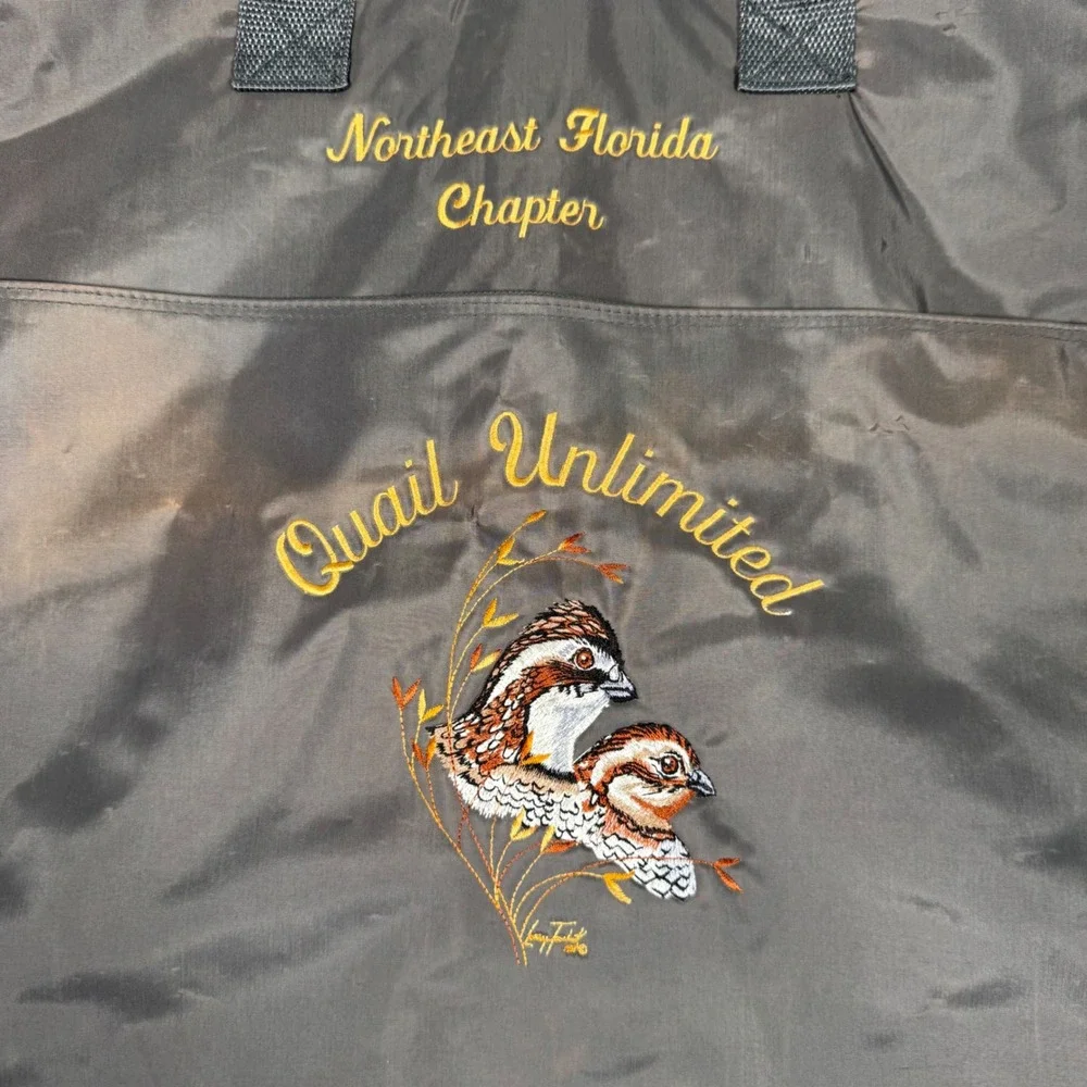 Vintage Quail Unlimited Garment Bag Brown Northeast Florida Chapter Hunting